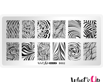 B002 Water Marble to Perfection Stamping Plate For Stamped Nail Art Design