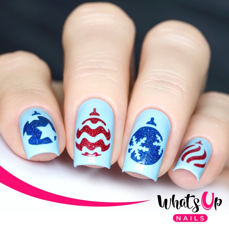 Ornament Stencils for Nails Christmas Nail Stickers Nail - Etsy