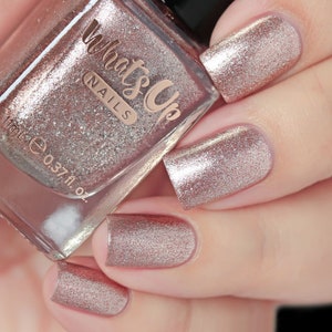 Whats Up Nails - Chrome Colored Glasses Regular Polish (Rose Gold Chrome), Nail Polish for Nail Art