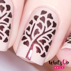 Tree of Love Stencils for Nails, Valentine's Day Nail Stickers, Nail Art, Nail Vinyls