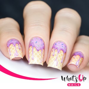 Whats Up Nails - P081 Yum Yum Eis Wasser Abziehbild Schieber für Nail Art Design