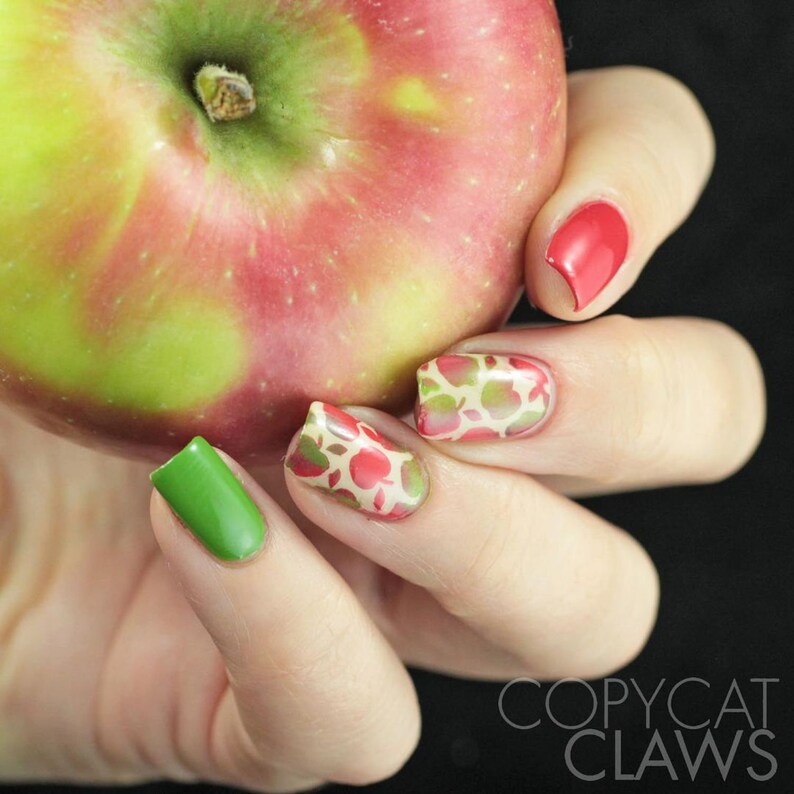 Apples Stencils for Nails Autumn Fall Thanksgiving Nail image 4