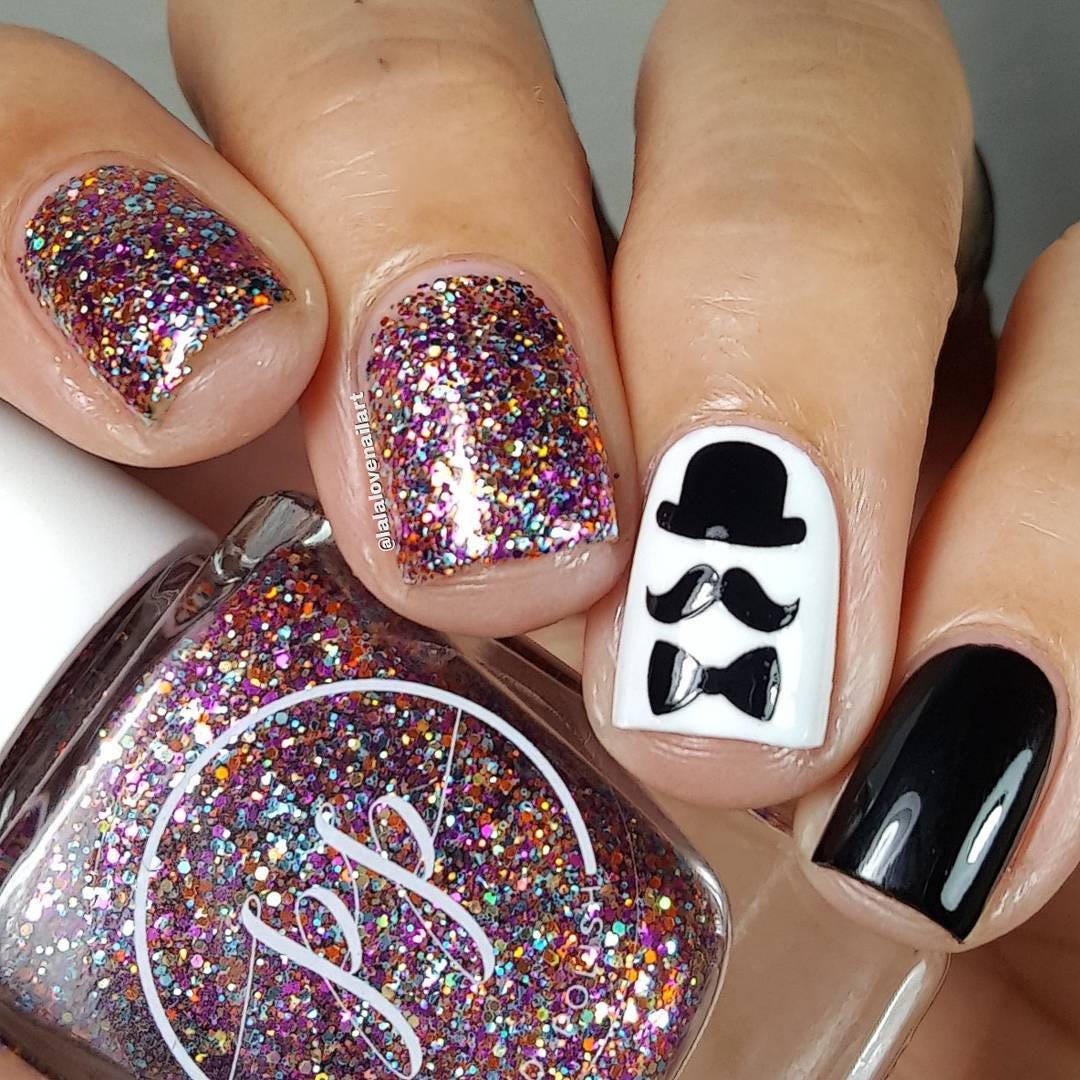 Mustache Stencils for Nails Movember Nail Stickers Nail Art - Etsy