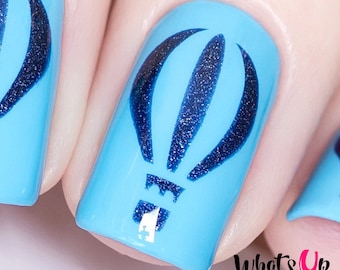 Whats Up Nails - Hot Air Balloon Stencils for Nail Art, Nail Stencils, Nail Art, Nail Vinyls