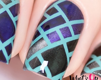 Whats Up Nails - Stained Glass Stencils for Nails, Nail Stickers, Nail Art, Nail Vinyls