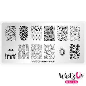 Whats Up Nails - B008 Summer Seeds Stamping Plate For Stamped Nail Art Design