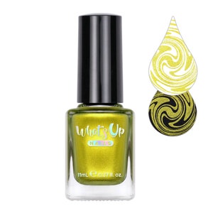 Whats Up Nails - Greenback Miner Stamping Polish (Green Gold Metallic), Nail Polish for Nail Art