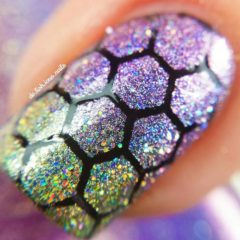 Honeycomb stencils for nails nail stickers nail art nail image 8