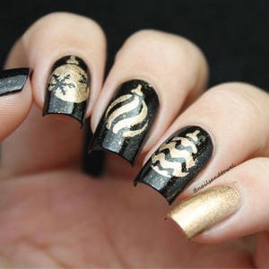 Ornament Stencils for Nails, Christmas Nail Stickers, Nail Art, Nail ...