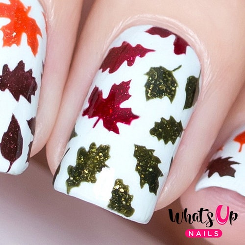 Maple Leaves Stencils for Nails Autumn Fall Nail Stickers - Etsy