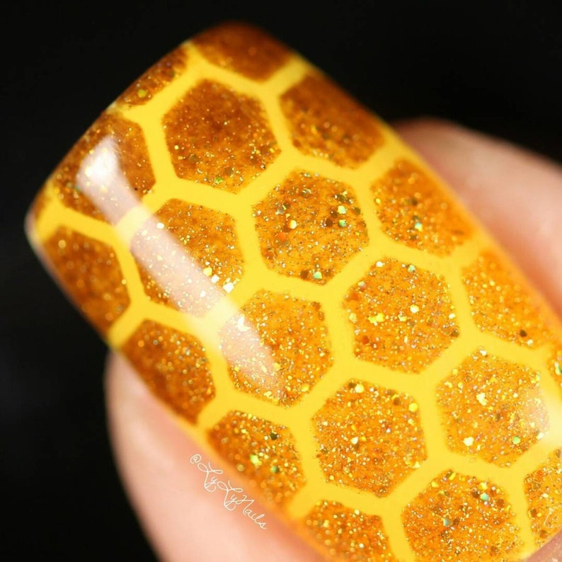 Honeycomb stencils for nails nail stickers nail art nail image 9