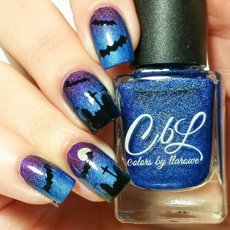 Graveyard Stencils for Nails Halloween Nail Stickers Nail - Etsy