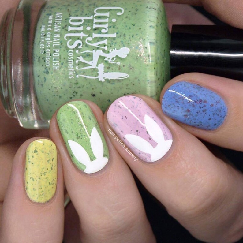 Rabbit Ears Stencils for Nails Easter Nail Stickers Nail Etsy