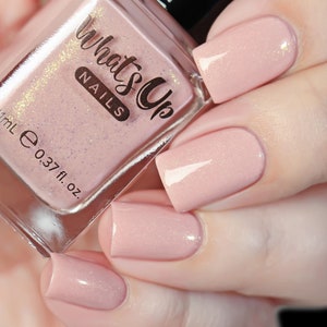 Whats Up Nails - Desert Rose Regular Polish (Light Pink Crelly w/ Gold Flakies), Nail Polish for Nail Art