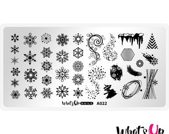 A022 Back to Flurality Stamping Plate For Christmas Stamped Nail Art Design