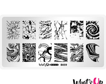 B059 Thirsty Texture Stamping Plate For Stamped Nail Art Design