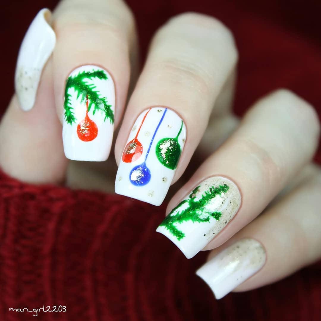 Festive Globes Stencils for Nails Christmas Nail Stickers - Etsy