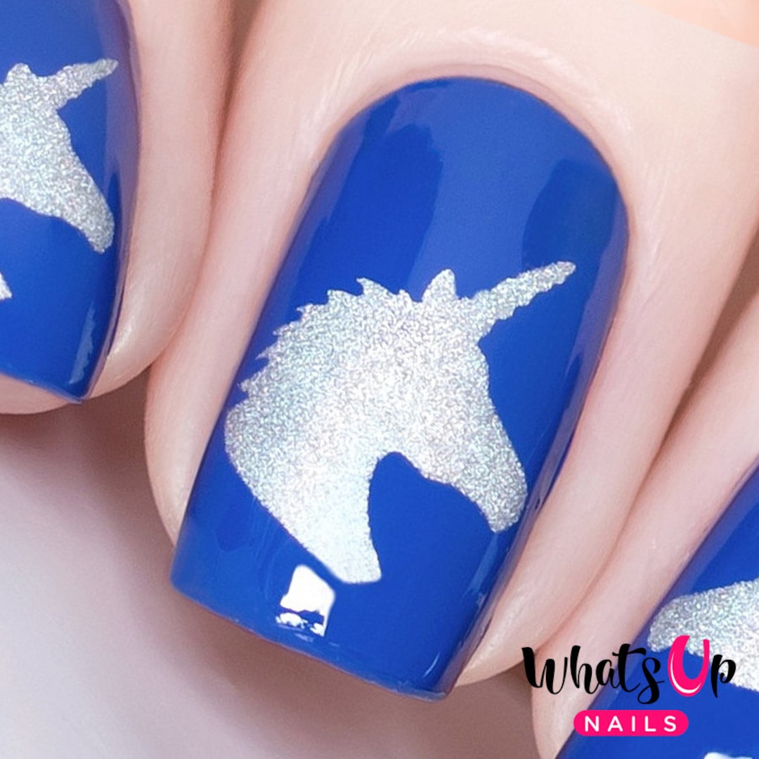 Printable Unicorn Head Nail Art Stencils