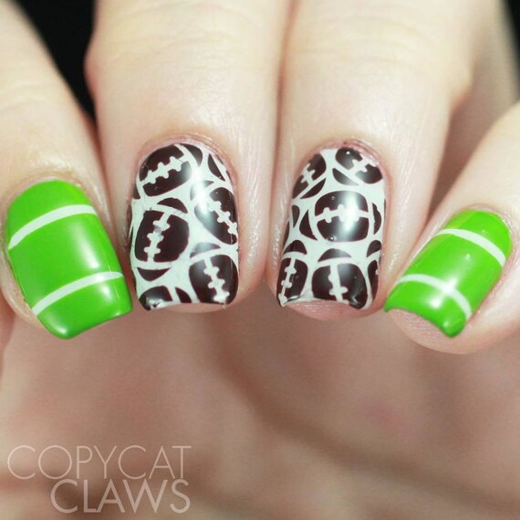 american football stencils for nails nail stickers nail art etsy
