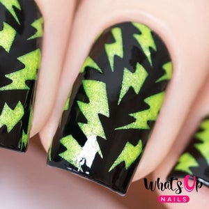 Whats Up Nails - Lightning Bolts Stencils for Nails, Nail Stickers, Nail Art, Nail Vinyls