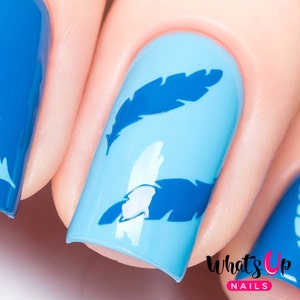 Whats Up Nails - Plantillas de plumas para uñas, pegatinas, decoración de uñas y vinilos