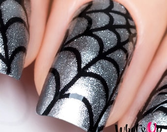 Spider Web Stencils for Nails, Halloween Nail Stickers, Nail Art, Nail Vinyls