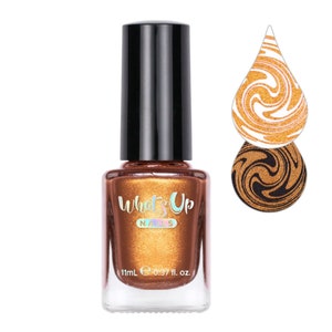 Whats Up Nails - Waiting for Patina Stamping Polish (Bronze Metallic), Nail Polish for Nail Art