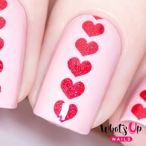 Heart Stack Stencils for Nails, Valentine's Day Nail Stickers, Nail Art, Nail Vinyls