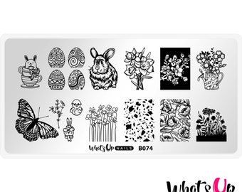 B074 A Flower a Day Stamping Plate For Stamped Nail Art Design