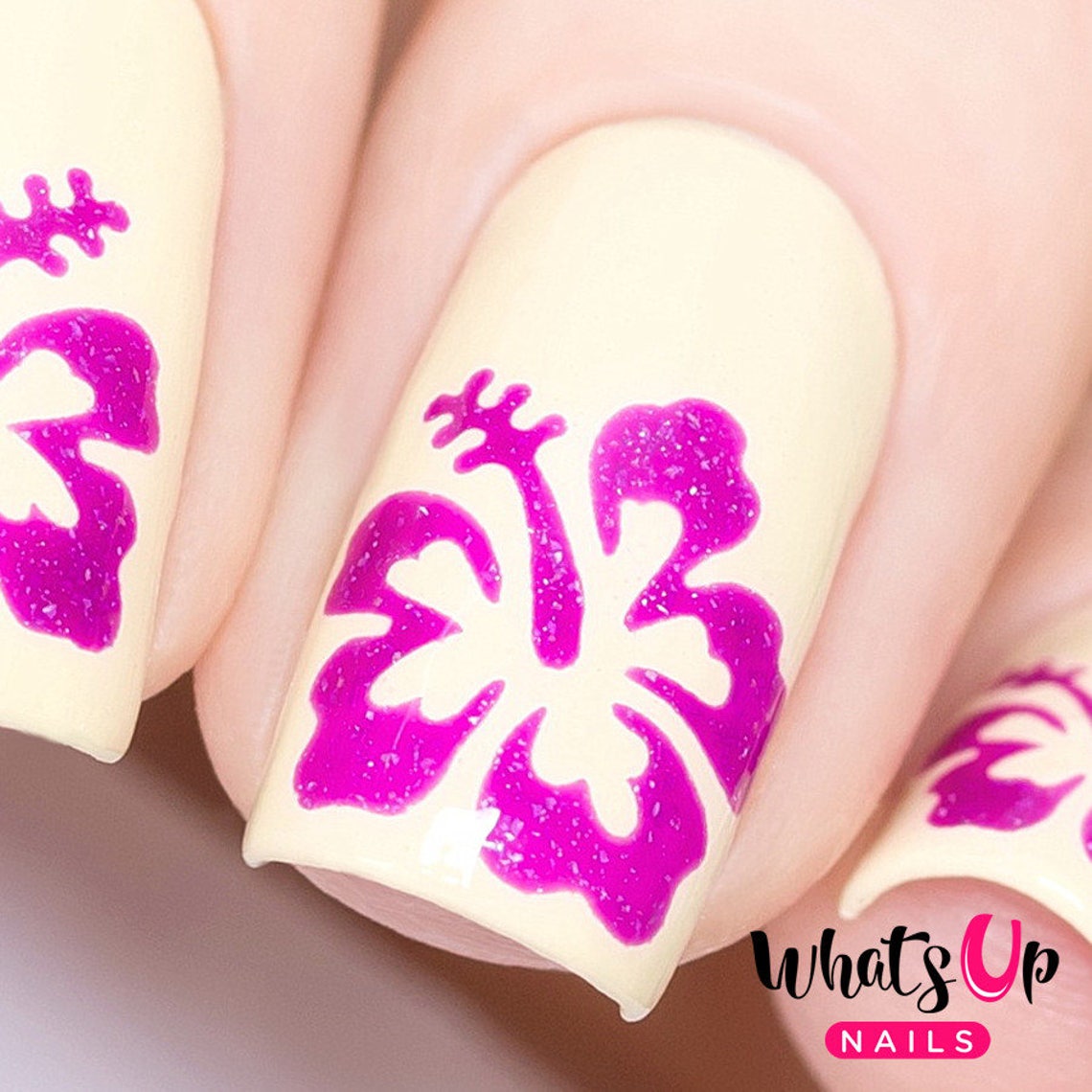 Hibiscus Stencils for Nail Art Nail Stencils Nail Art Nail Etsy