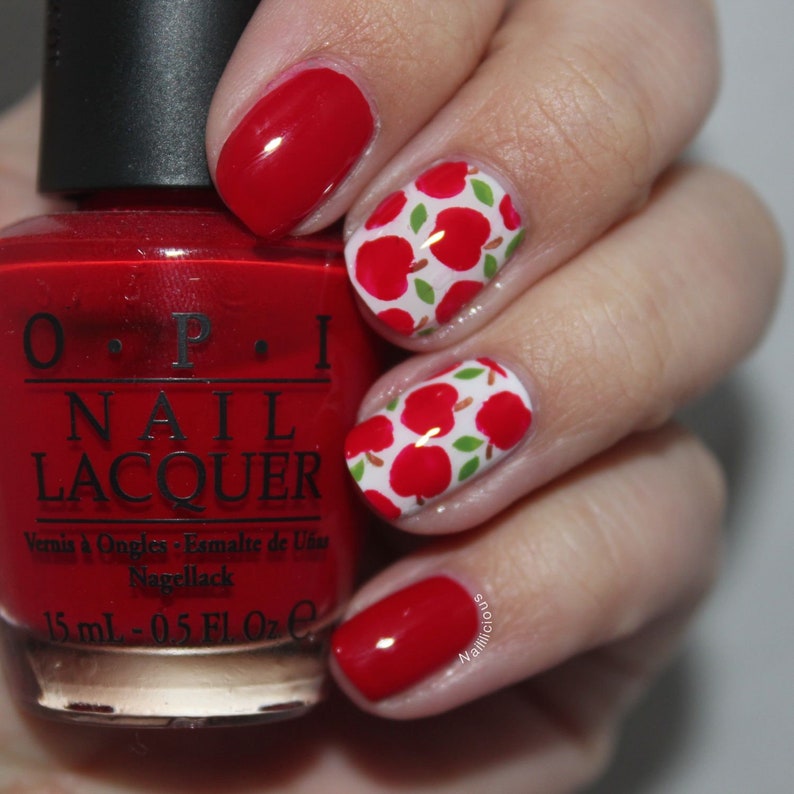 Apples Stencils for Nails Autumn Fall Thanksgiving Nail image 5