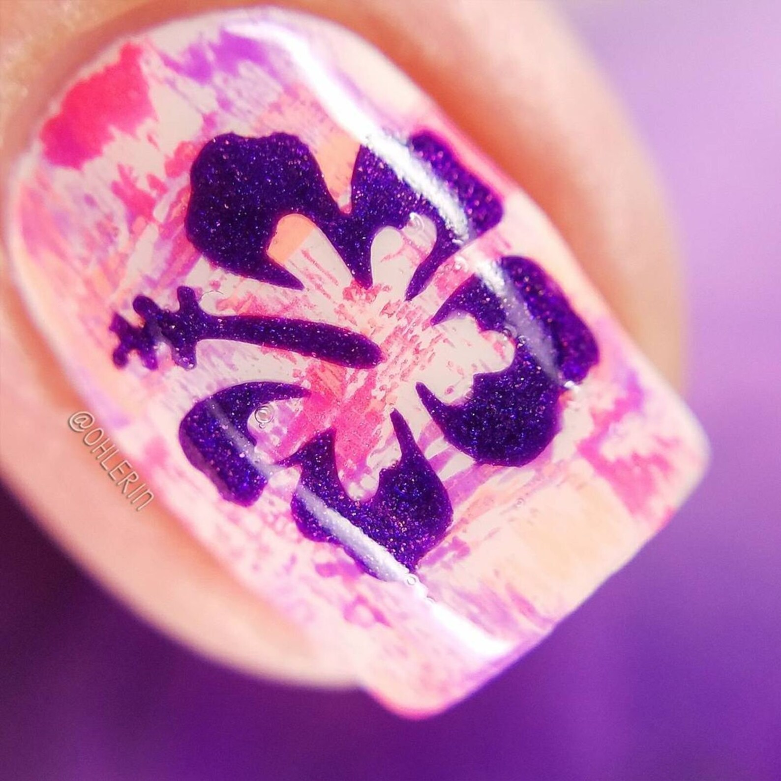 Hibiscus Stencils for Nail Art Nail Stencils Nail Art Nail Etsy