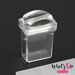 Whats Up Nails - Mini Rectangular Clear Stamper & Scraper for Stamped Nail Art