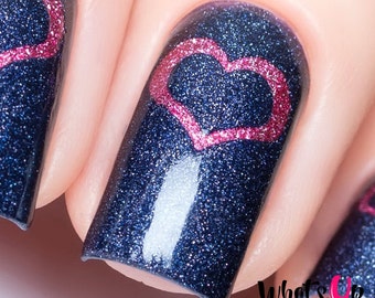 Whats Up Nails - Moldes de Coração Aberto para Unhas, Adesivos de Unha para o Dia dos Namorados, Arte para Unhas, Vinil para Unhas
