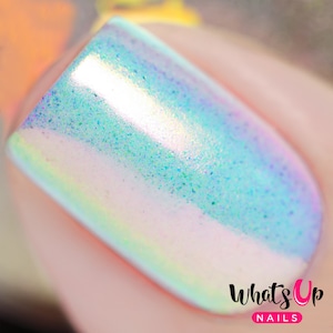 Whats Up Nails - Aurora Pigment White Chrome Powder do paznokci w kształcie jednorożca