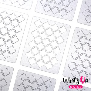 Moroccan Stencils for Nails, Quatrefoil Nail Stickers, Nail Art, Nail