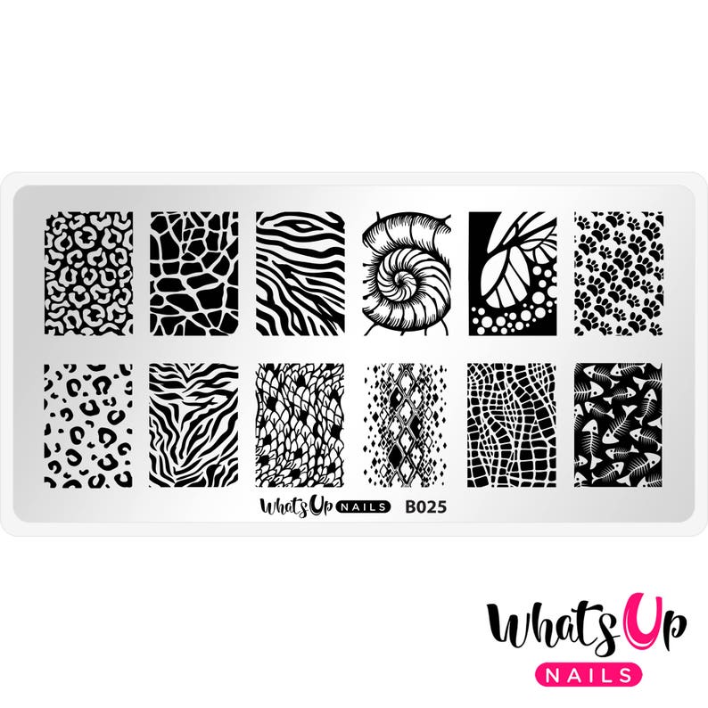 B025 Animalistic Nature Stamping Plate For Stamped Nail Art image 0