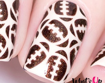 American Football Stencils for Nails, Nail Stickers, Nail Art, Nail Vinyls