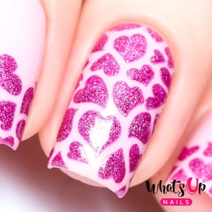 Heart stencils for nails, nail stickers, nail art, nail vinyls