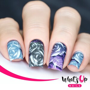 P080 Edgy Roses Water Decals Sliders for Nail Art Design - Etsy