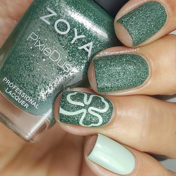 Shamrock Tape Stencils For Nails St Patrick Day Nail Etsy