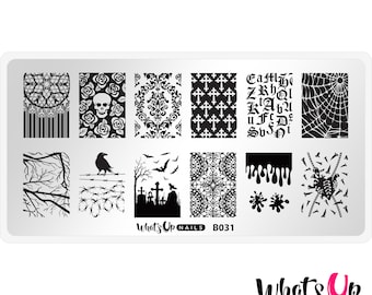 Whats Up Nails - B031 Gothic Affection Stamping Plate For Stamped Nail Art Design