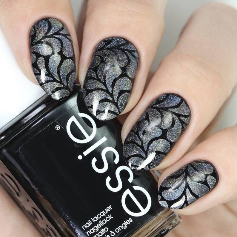 Floral Splash Stencils for Nails Nail Stickers Nail Art Etsy