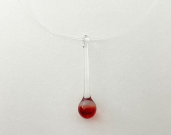 Red Glass drop pendant