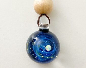 Heady Space Glass necklace, wanderlust gift