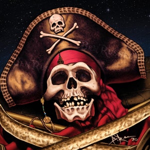 Pirates of the Caribbean Talking Skull, 11x14 Print by Ben Russel
