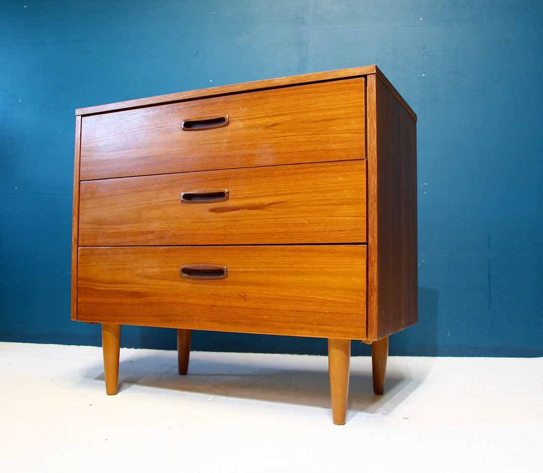 SOLD Mid Century Teak Drawers Retro Vintage 50s 60s 70s Etsy