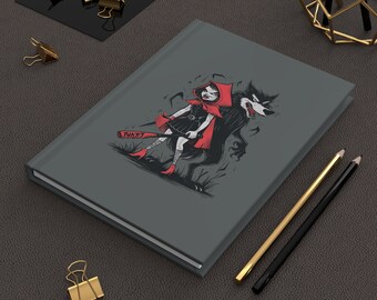 Red Riding Hood Journal Divorce Gift Divorce Journal Break-up Journal Goth Notebook Red and Wolf Wiccan Book of Shadows Dark Cottagecore