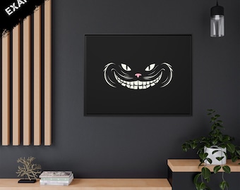 不思議の国のアリス svg png チェシャ猫 不気味な猫のデザインファイル ハロウィーン インスタントダウンロード 印刷可能なpdf クリップアート ダークウォールアート