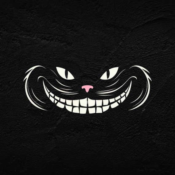 Cheshire Cat Inspired Smile Svg Png Creepy Cat Design File Instant